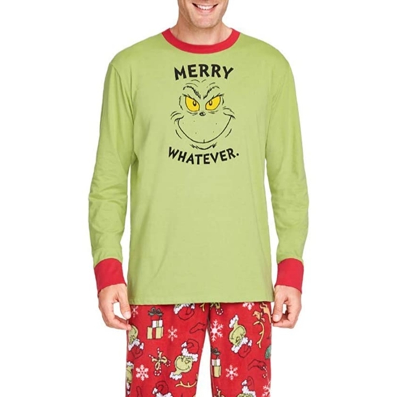 Grinch Other - Grinch Men's "Merry Whatever" PJ Set Size: 2XL